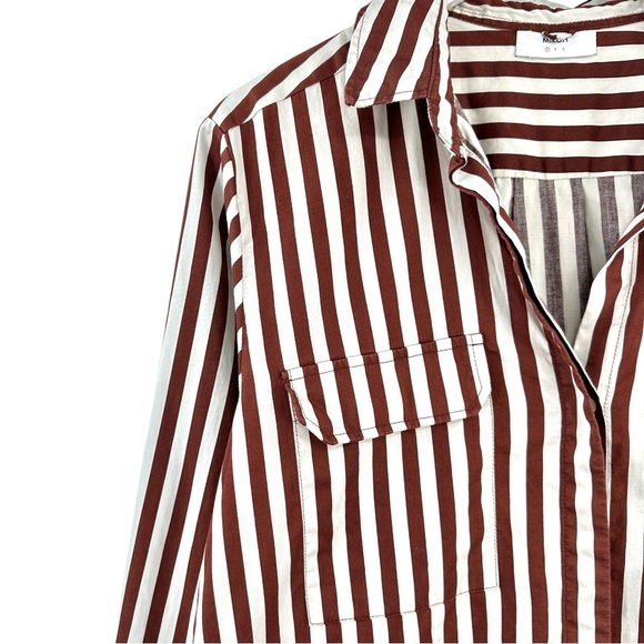 MIKOH 2 Piece Set Brown White Striped Rotuma Button Up Shirt & Sierra Short - Picture 11 of 16